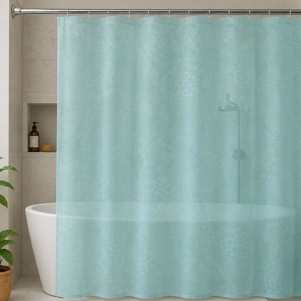 Said Cortina De Baño Pvc 180 X 150 Cm Eco Brucelas Verde 44