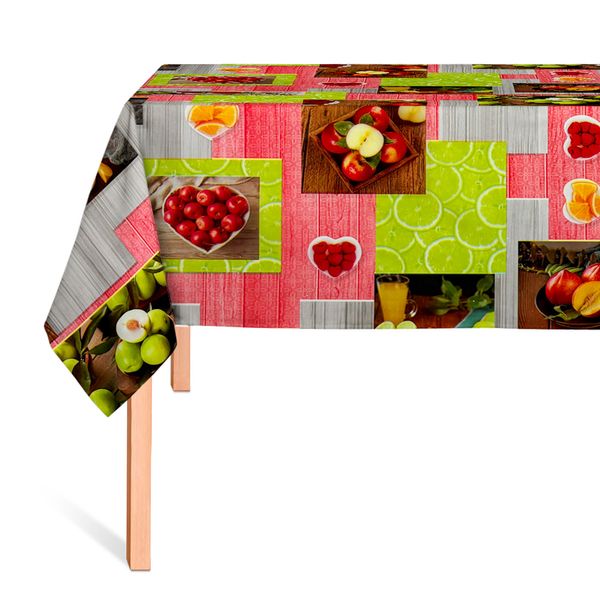 Cubremesa Plain Pvc Rincon Frutero Rosado