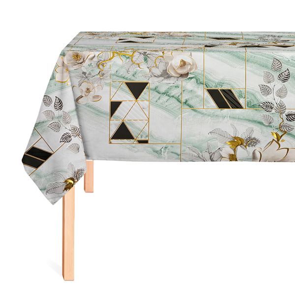 Cubremesa Shine Elegancia Floral Verde