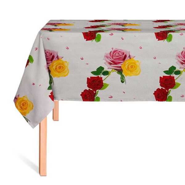 Hule Glitter Primavera De Rosas