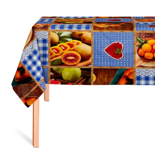 Cubremesa Plain Pvc Mesa Campestre Azul