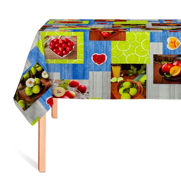 Cubremesa Plain Pvc Rincon Frutero Azul