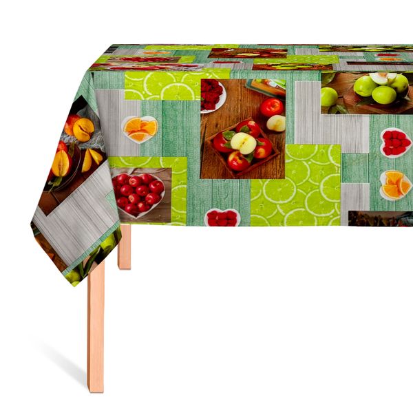 Cubremesa Plain Pvc Rincon Frutero Verde
