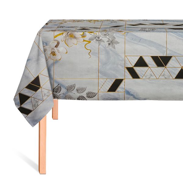 Cubremesa Shine Elegancia Floral Blanco