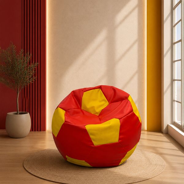 Puff Soccer Grande Rojo/Amarillo