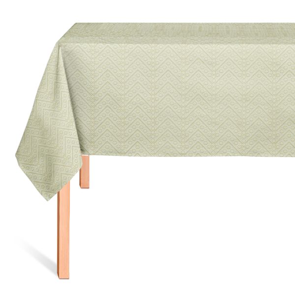 Cubremesa Encaje Eco Trenzado Diagonal Marron