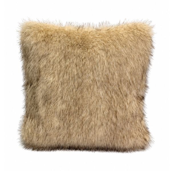 Cojin Tierra Noble Piel De Lobo 45X45Cm Beige/Tabaco