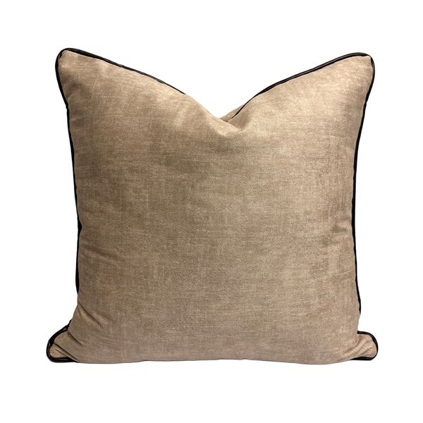 Cojin Tierra Noble Puppy Merlot Ribete 55X55Cm Camel