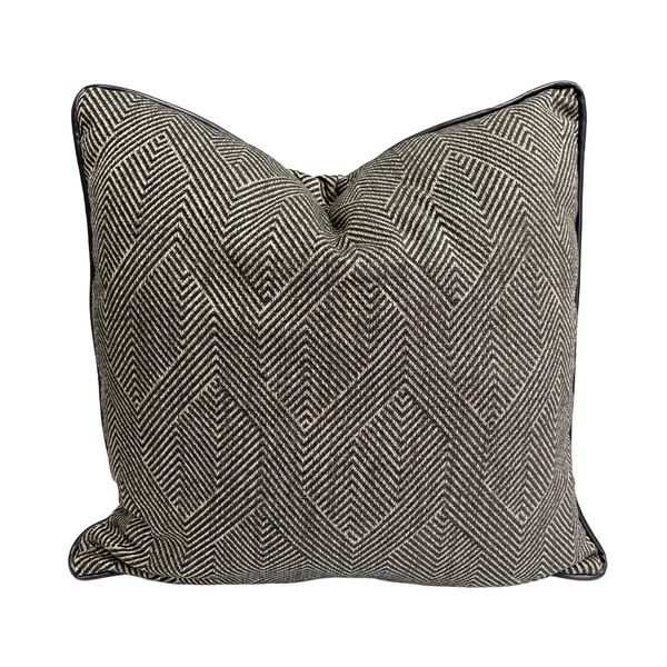 Cojin Esencia Invernal Dune Negro Geometrico 55X55Cm Azul