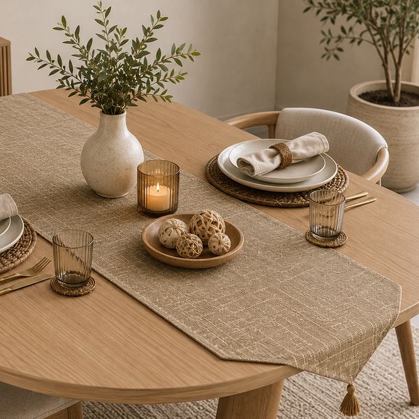 Camino Mesa Otoño Mineral Beige Gris (Hme22-251B)