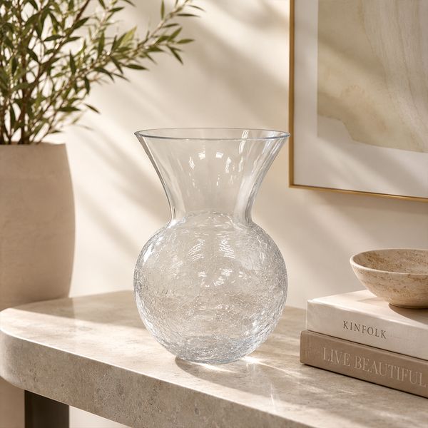 Florero Vidrio Clasico 15X15X22Cm Transparente (Xd1512-1C)