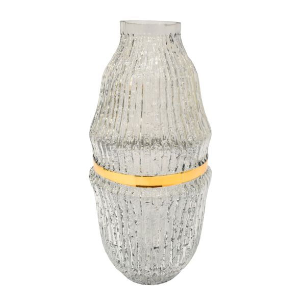 FLORERO VIDRIO LUXE 16X16X33CM GRIS (XY-SL006)
