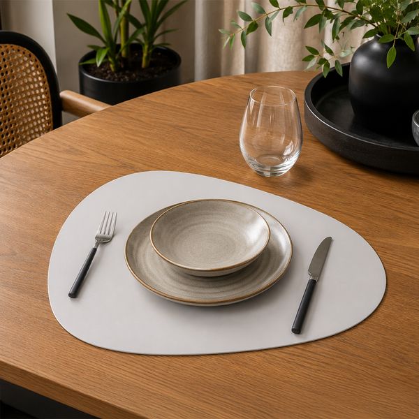 Individual X 6Pzs Ovalado 36.5X45 Cm Gris (Stpg002-Sd)