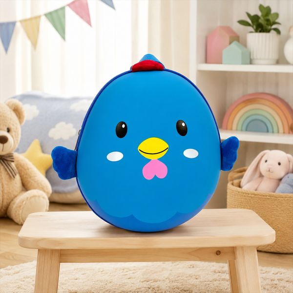 MOCHILA INFANTIL POLLITO 16X24.5X29 CM AZUL