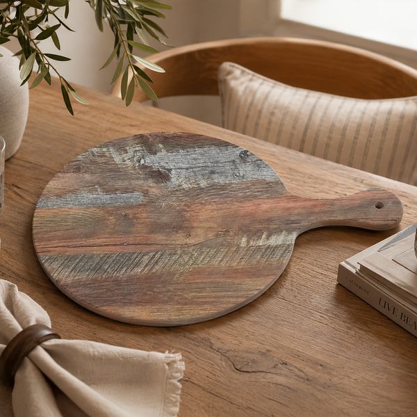 BANDEJA MELAMINA NATURAL 30X42CM MARRON (HME127-003)
