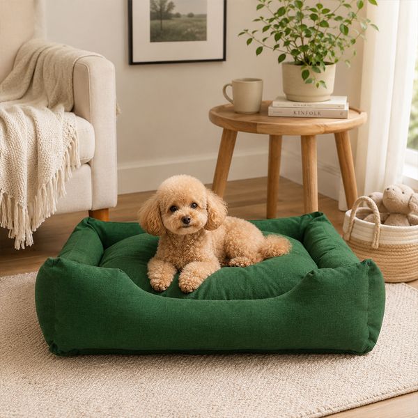Cama Mascota Impermeable Aqua Ii Mediano Verde (Pt)