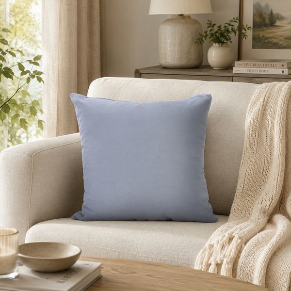 FUNDA COJIN VELVET ESSENZA 45X45 CM GRIS CLARO