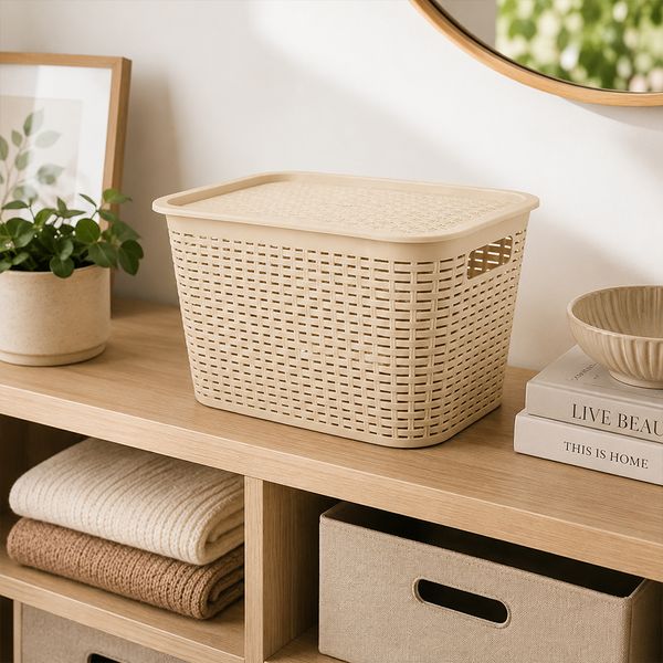 REYPLAST CANASTILLA TAVARUA BEIGE 22 L (CNX036000)
