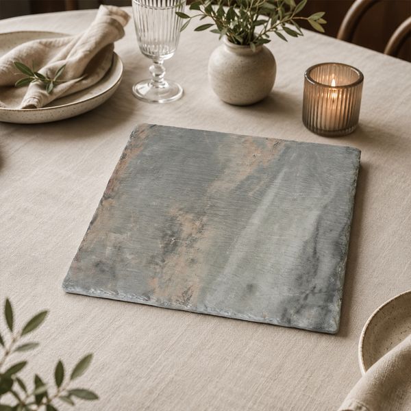 BANDEJA MELAMINA MARMOL 30X30X1CM GRIS (HME127-059)