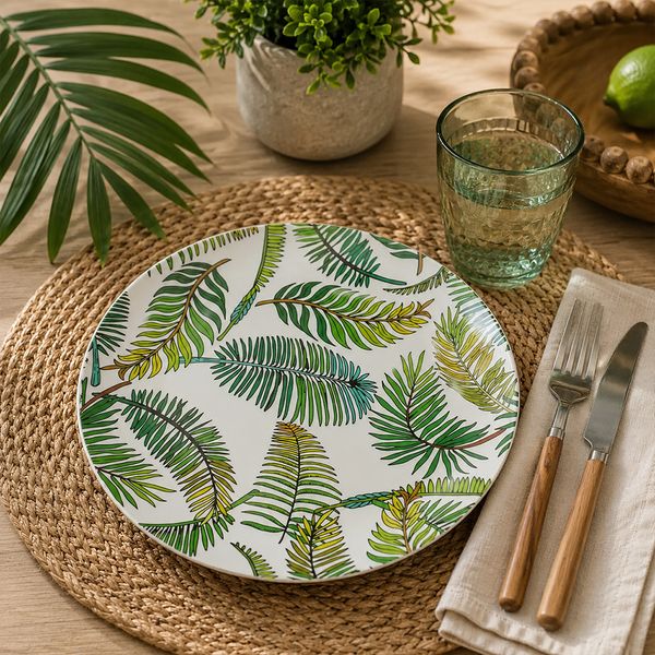 PLATO DE SITIO HOJAS I 33.5 CM (PLA5-0030-1)