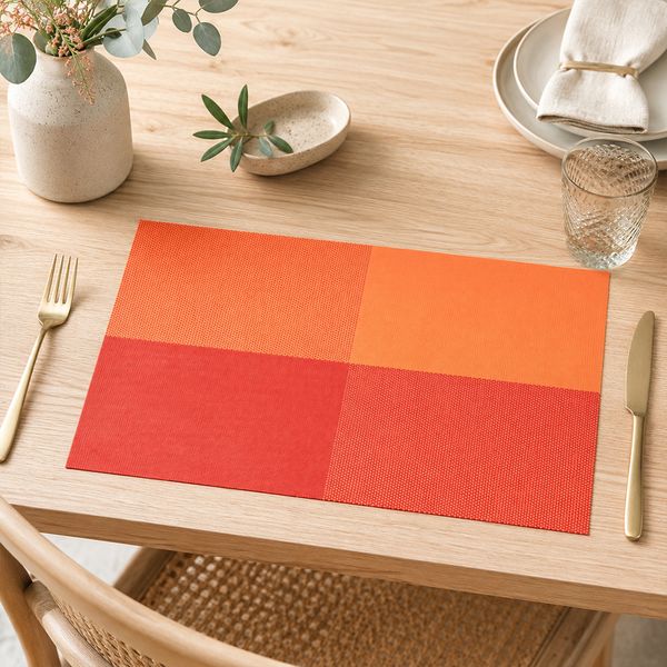 Individual X 6Pzs Rect Cuadro 30X45 Cm Naranja (St210405)