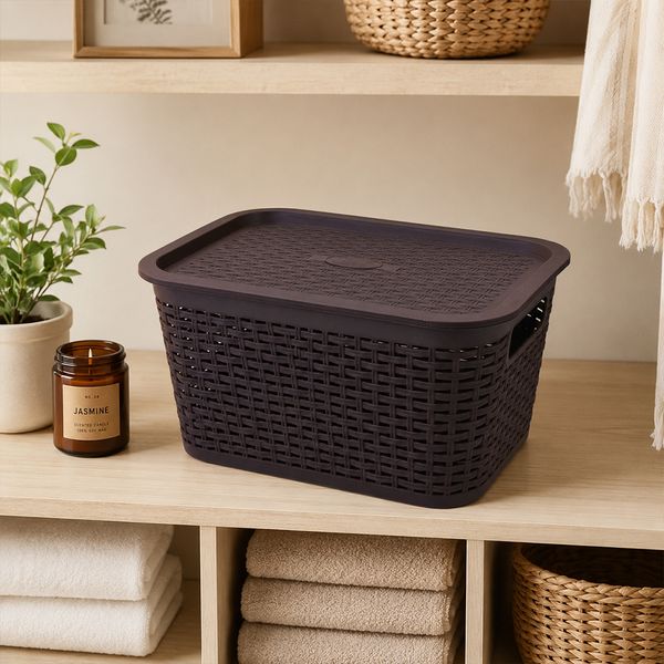 REYPLAST CANASTILLA TAVARUA MARRON 6.5 L
