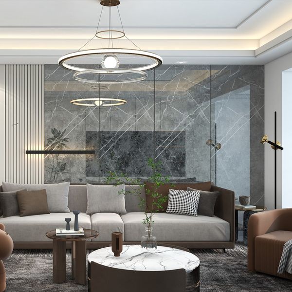 Panel Spc Marmol Baltic 2.4X1.2 Mts Gris Oscuro Brillante