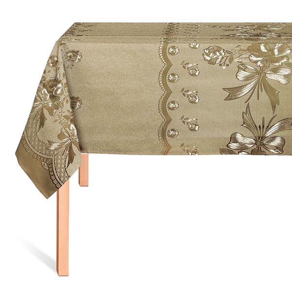 Hule Golden Seda En Flor Dorado