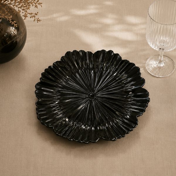 Plato De Sitio Ensencia Invernal Negro (Pla5-0163Bk)