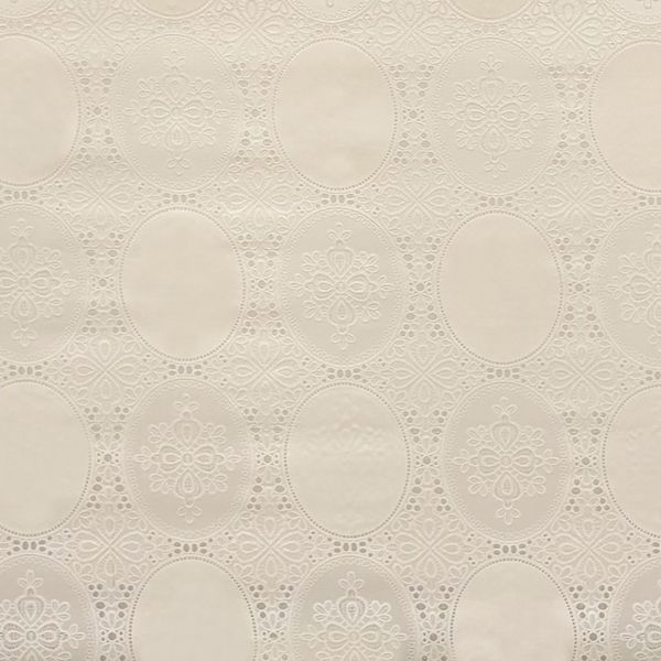 Cubremesa Encaje Eco Circulos Beige