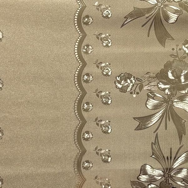 Hule Golden Seda En Flor Dorado