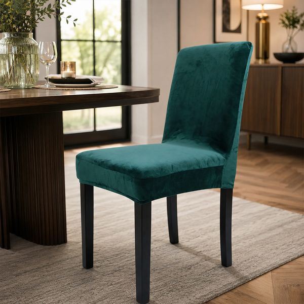 FORRO DE SILLA TERCIOPELO 2 PZS ESTANDAR 40-50CM VERDE