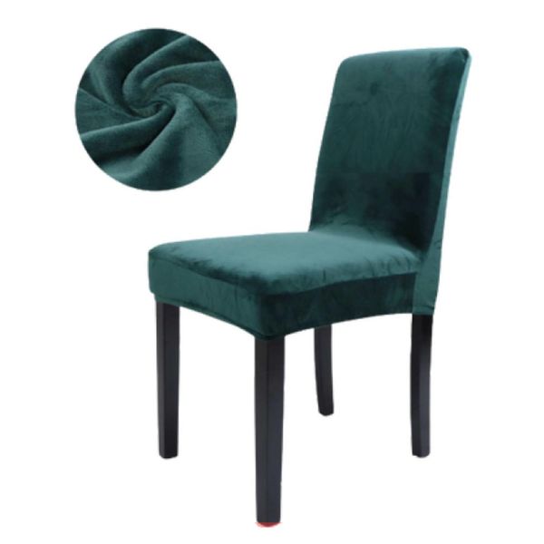 FORRO DE SILLA TERCIOPELO 2 PZS ESTANDAR 40-50CM VERDE
