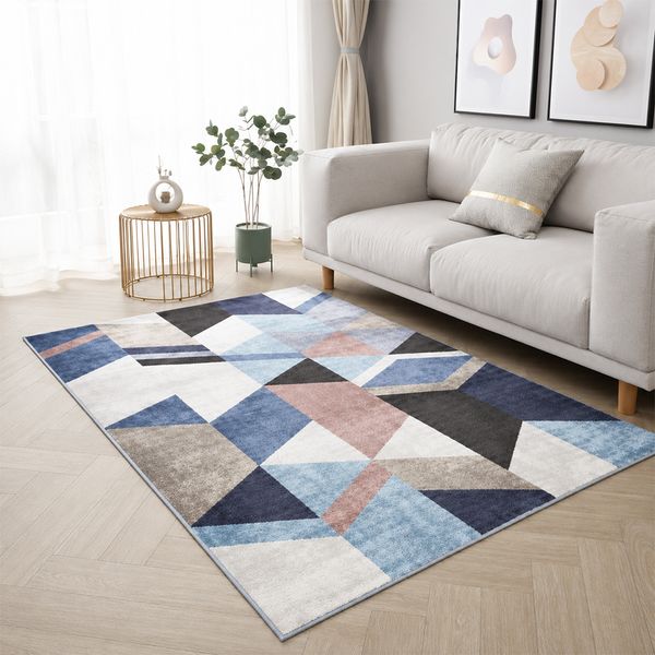 Alfombra Pyramid 1.2X1.7M Azul