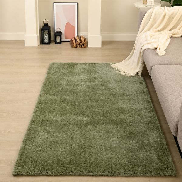 Alfombra Fluffy 2X3M Verde