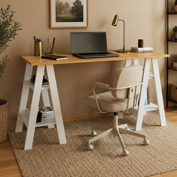 Escritorio Lois 0.75 X 1.35 X 0.45 Mts Beige/Blanco