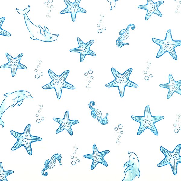 Cortina Pvc Delfin Azul