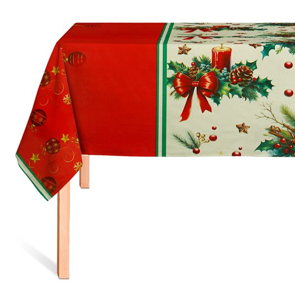 Cubremesa Plain Pvc Velas Navideñas