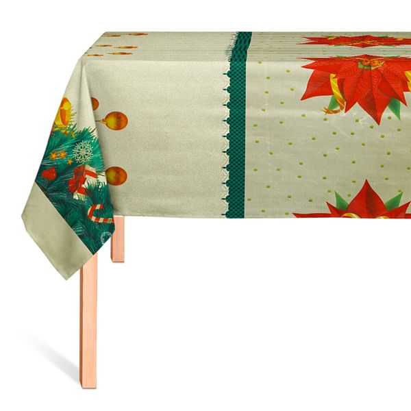 Hule Satin Compartir Navideño Gris