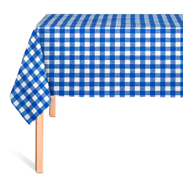 Hule Franela Cuadritos Terry Azul