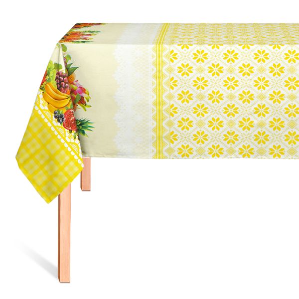 Hule Franela Costura Frutal Amarillo