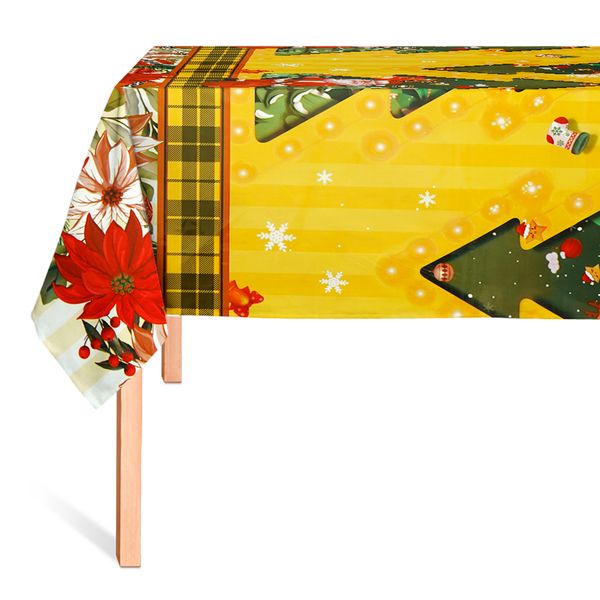 Cubremesa Plain Pvc Intercambio Navideño Mostaza