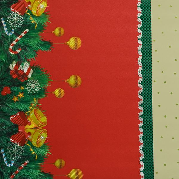 Hule Satin Compartir Navideño Rojo