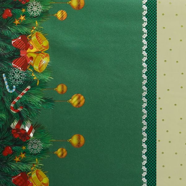 Hule Satin Compartir Navideño Verde
