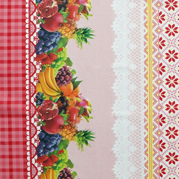 Hule Franela Costura Frutal Rojo