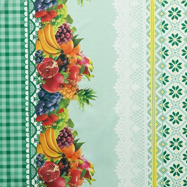 Hule Franela Costura Frutal Verde