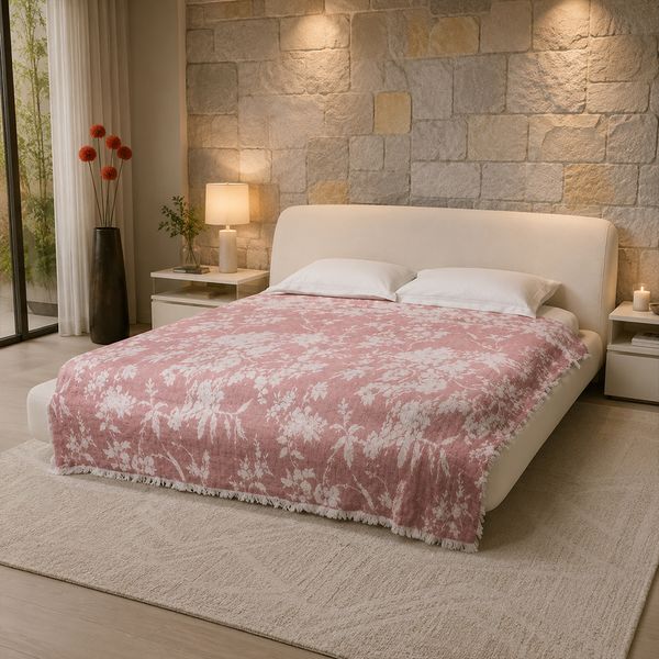 Manta Muselina Aura 200X220Cm Rosado