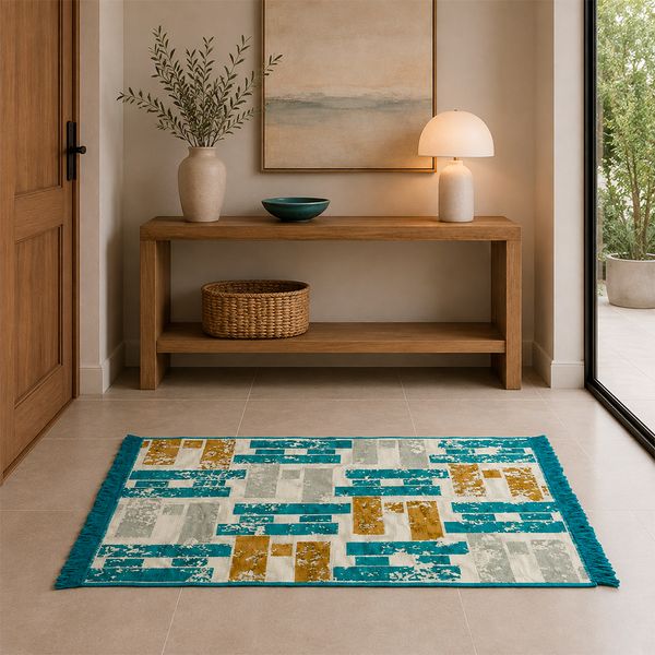 Alfombra Alhambra 80X150Cm Azul (161A)