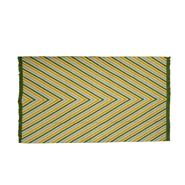 Alfombra Tribal 160X250Cm Verde (150B)