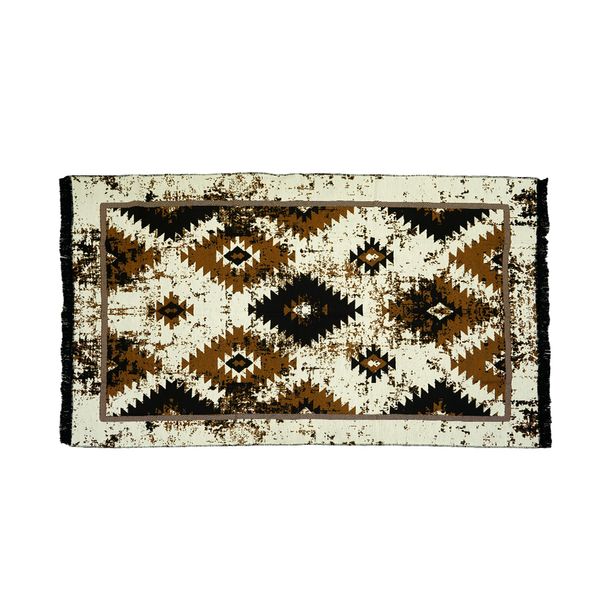 Alfombra Flecos 160X250Cm Marron (157A)